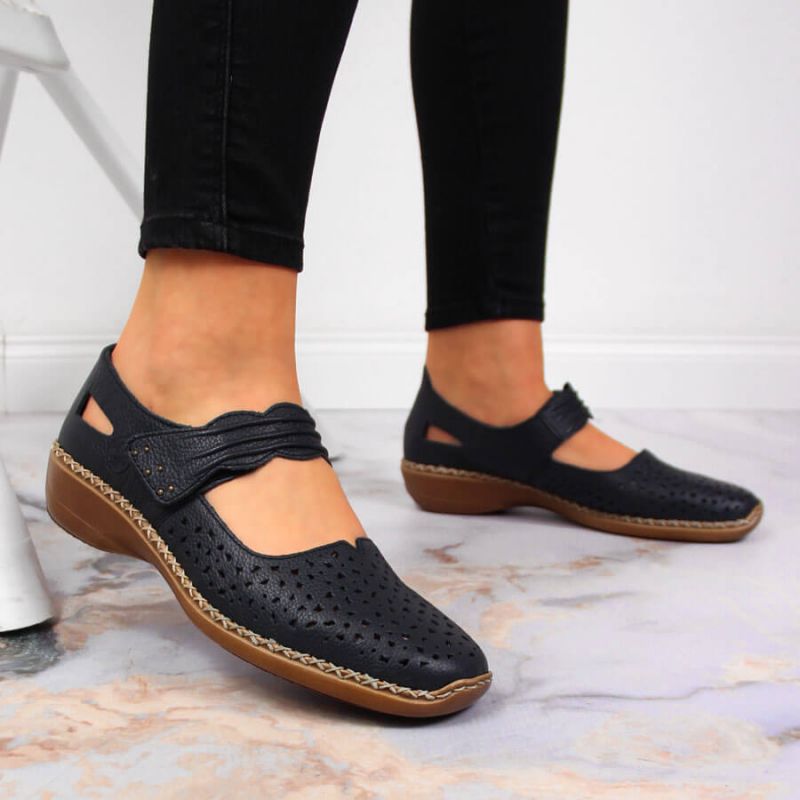 Rieker W RKR139 navy blue leather shoes Footwear/Lifestyle/Rieker Your Sports Performance
