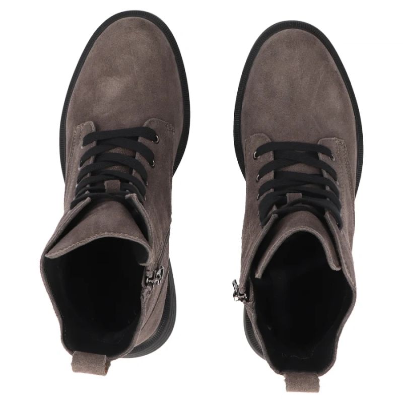Women's leather ankle boots suede gray Filippo DBT7997