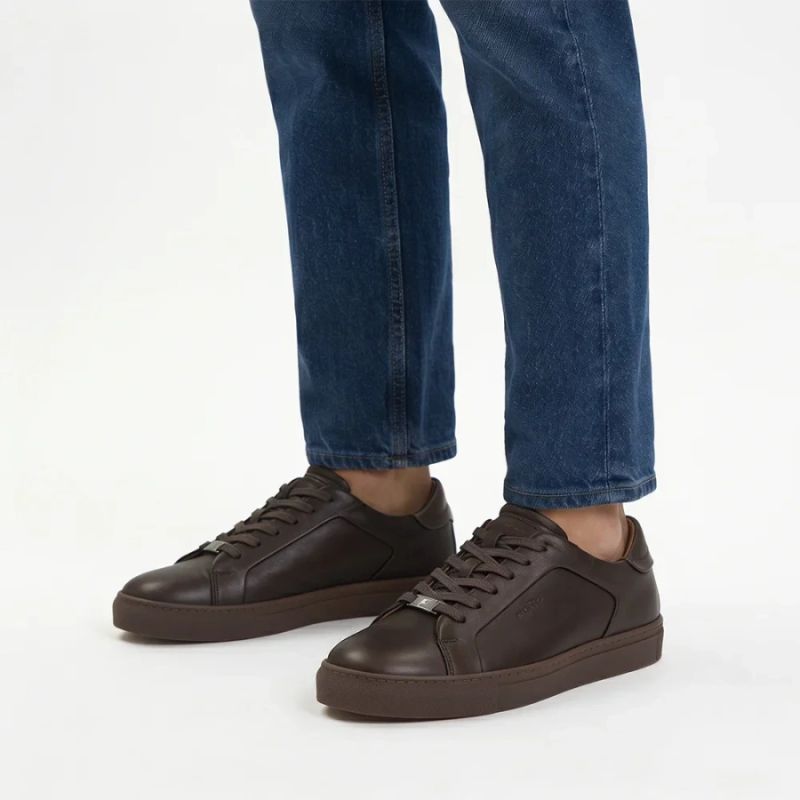 Men's brown leather sneakers Filippo MP8274
