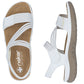 Comfortable women's sandals with Velcro and elastic bands, white Rieker 64870-81 Rieker
