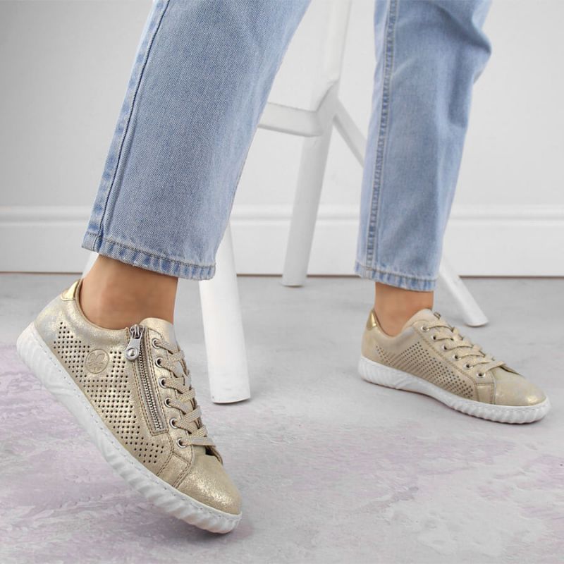 Comfortable leather shoes Rieker W RKR694, beige Footwear/Lifestyle/Rieker Your Sports Performance