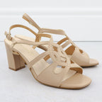 Beige Sergio Leone SK884 women's block heel sandals Footwear Your Sports Performance
