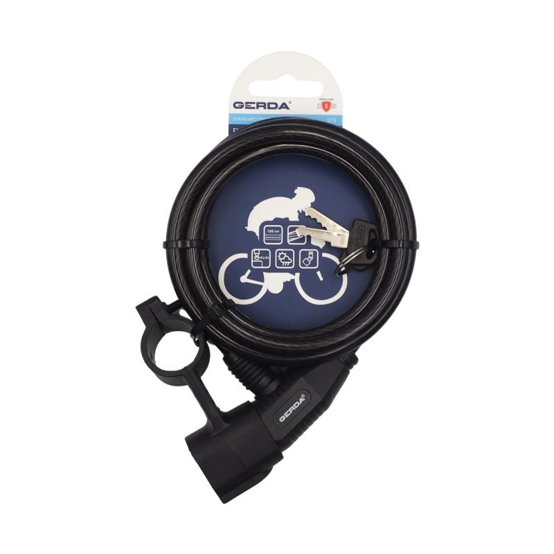 Gerda bike lock, cable with carrying handle, type S, Flex 1500/8A 0SFLU150008 06A2YP Accessories/Bicycle/Akcesoria rowerowe Your Sports Performance