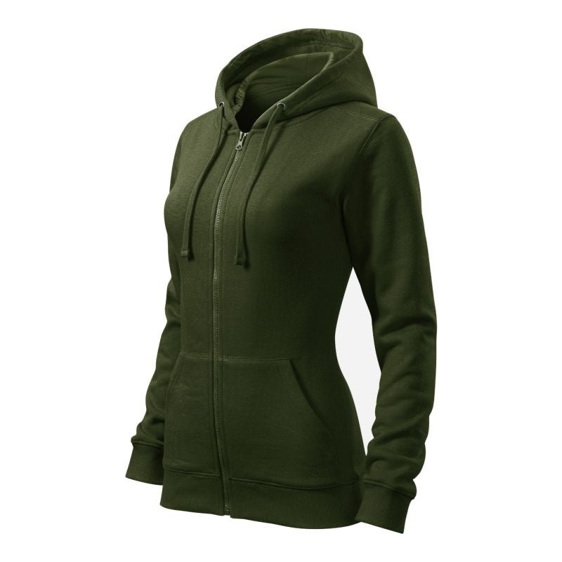 Women's Trendy Zipper Sweatshirt (Military) In preparation Your Sports Performance