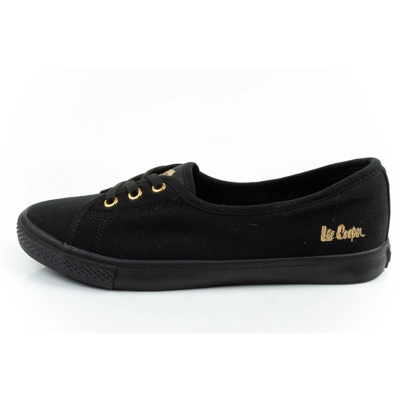 Lee Cooper shoes women's sneakers sporty black slip-on ballet flats
