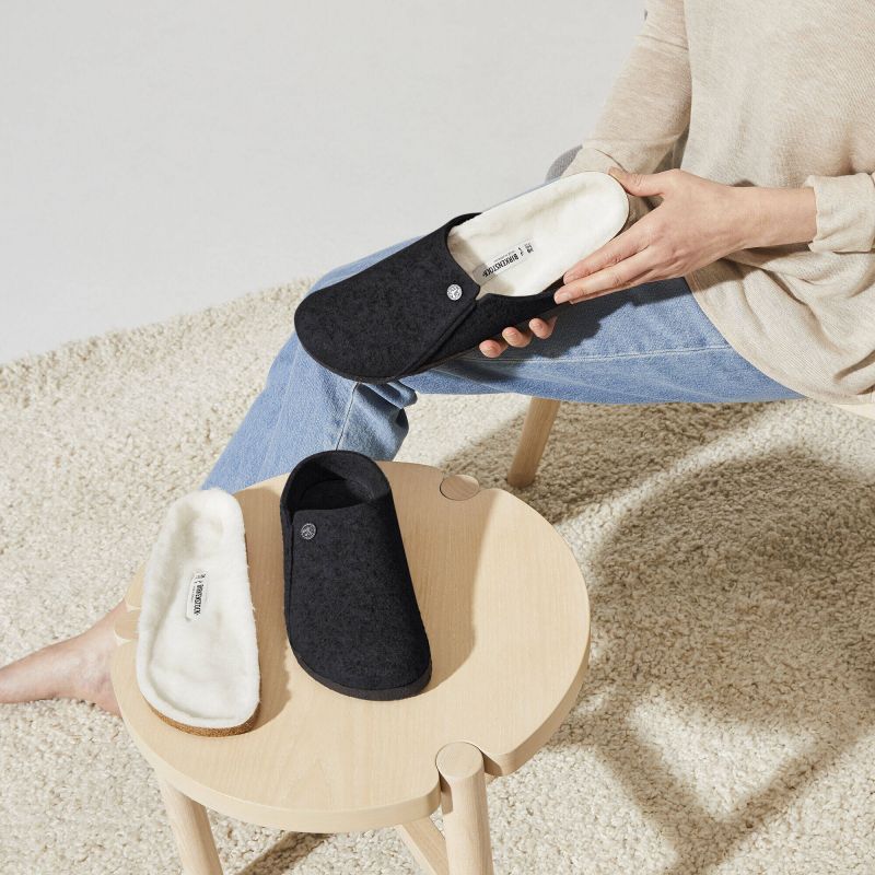 Birkenstock Zermatt Anthracite wool felt insulated slippers for women/men, regular size wide (1015090) In preparation Your Sports Performance