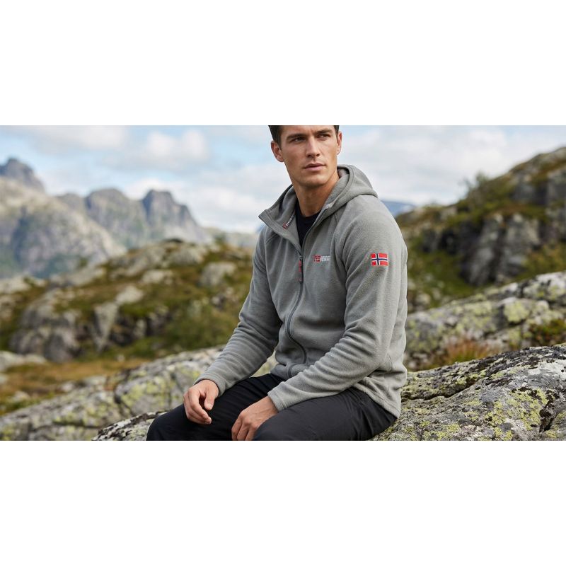 Geographical Norway TUGOOD DARK GREY DB MEN 233 Men’s Fleece Jacket (WZ3331H/GN-DARK GREY)