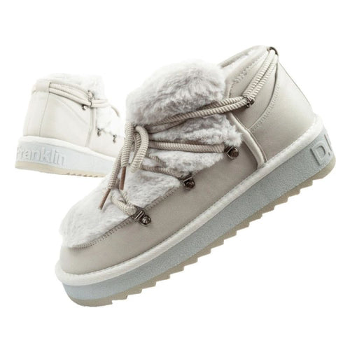 D.Franklin women's winter snow boots, fashionable fur lining, gray D.Franklin