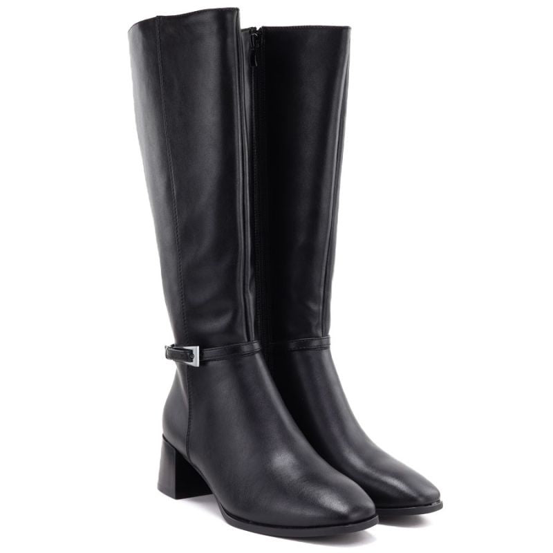 Black Sergio Leone KZ-31-S women's leather high-heeled boots