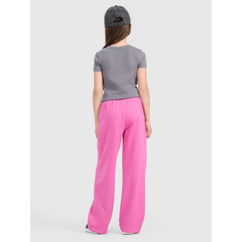 Girls' wide-leg sweatpants 4F 4FJRAW25TTROF1601-54S