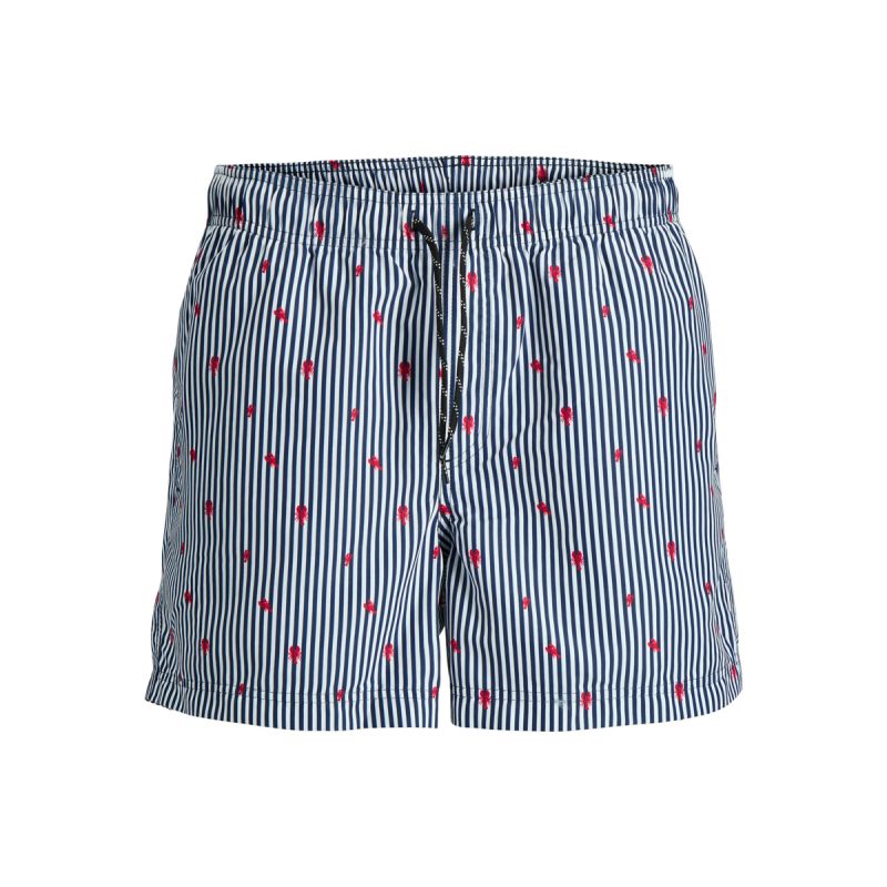 Jack&Jones men's JWHARUBA SWIM PRINTS SHORTS 12206537 NAVY BLAZER STRIPES Jack&Jones