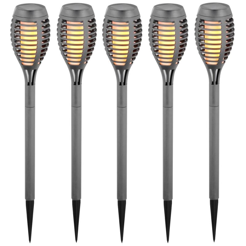TORCH SOLAR LAMP DANCING FLAMES 12 LED SMD 7.5x7.5x46.5CM SET OF 5 PCS Home and Garden/Lighting Your Sports Performance