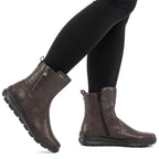 Rieker Z0074-25 comfortable brown waterproof women's ankle boots
