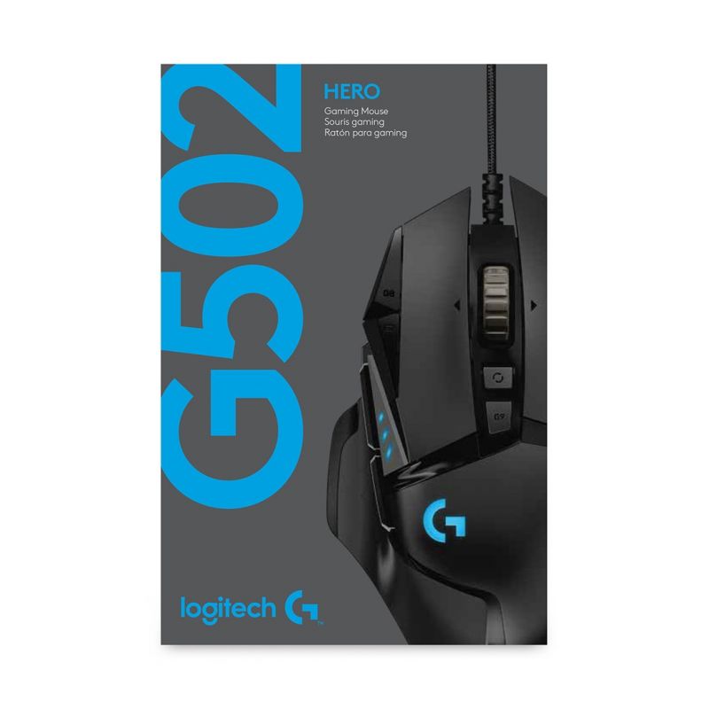 Logitech G502 Gaming HERO EU Mouse 910-005471 (optical; 16000 DPI; black) Gaming PC/Myszy gamingowe Your Sports Performance