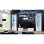 SOHO S1 display cabinet white/gloss white Bufety i witryny/Bufety i witryny na drewnianej podstawie Your Sports Performance