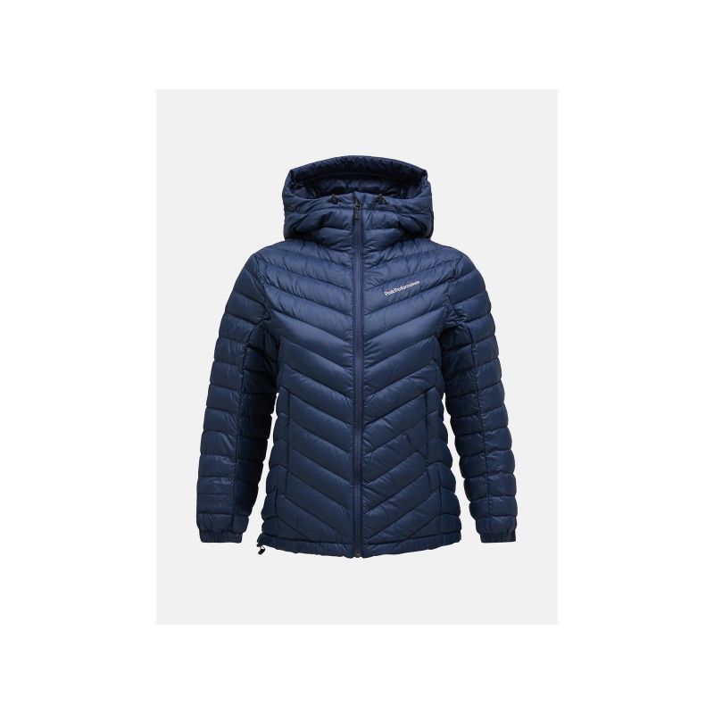 Peak Performance W Frost Down Hood Jacket Navy Blue Import z PMSport Your Sports Performance