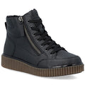 Comfortable black women’s wedge ankle boots Rieker Y4312-00