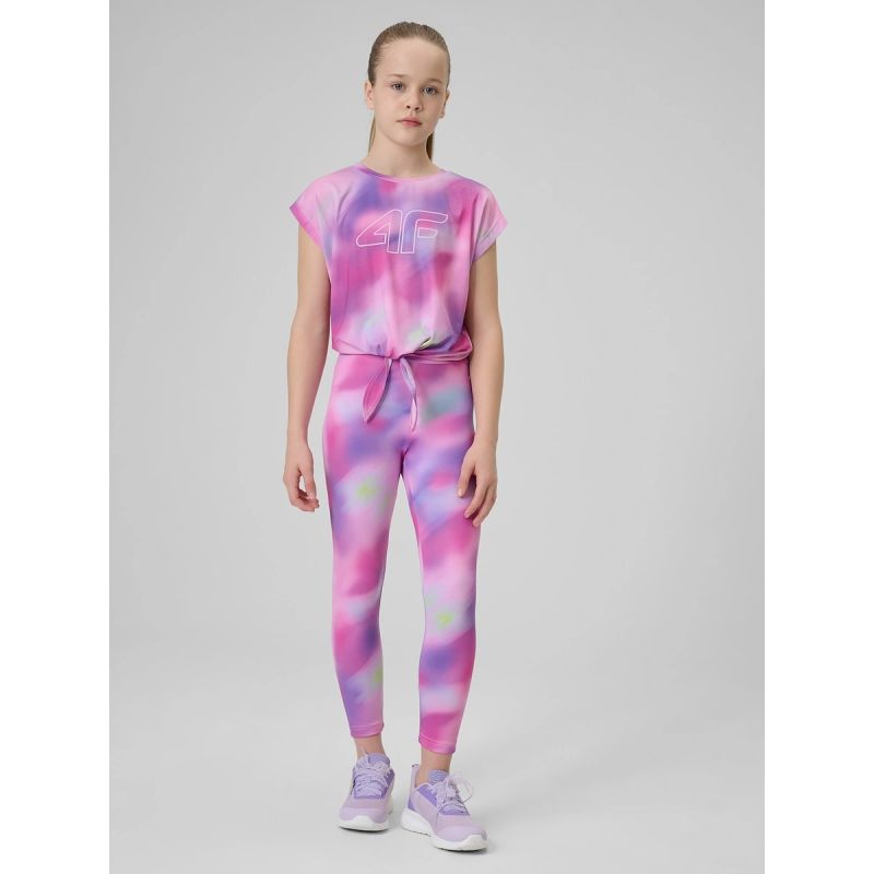Girls' quick-drying sports crop-top 4F 4FJRSS26TFTSF2387-90A 4f
