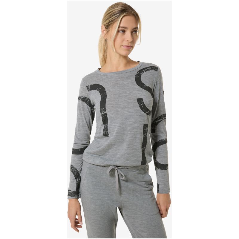 SUPER.NATURAL W CAPITAL LOGO LS Long-Sleeve Top Grey