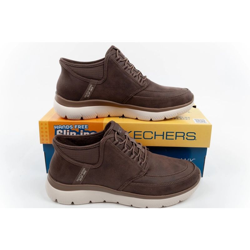 Skechers Men’s Summits Siegul Slip-ins Insulated Brown Shoes