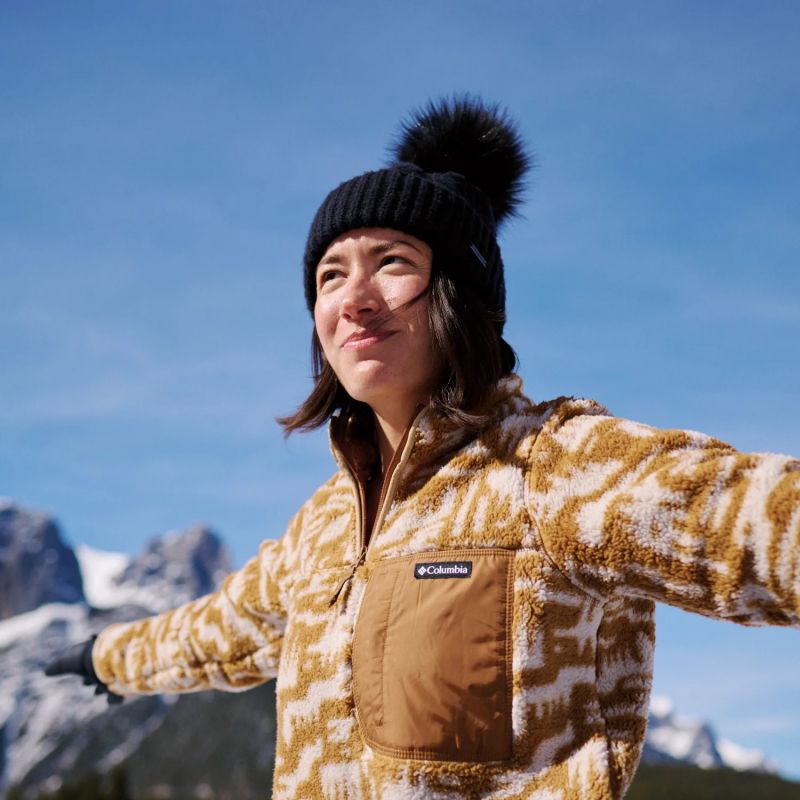 Columbia Boundless Days Cable Knit Pom Beanie W 2092641010 Clothing/Outdoor/Czapki, szaliki, rękawiczki, maski/Columbia Your Sports Performance