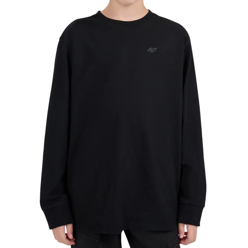 Boys’ 4F M655 Long-Sleeve T-Shirt Deep Black 4FJWMM00TLONM655 20S