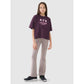 Girls' oversize printed crop top 4F 4FJRSS25TTSHF2587-50S *Kategoria tymczasowa Your Sports Performance