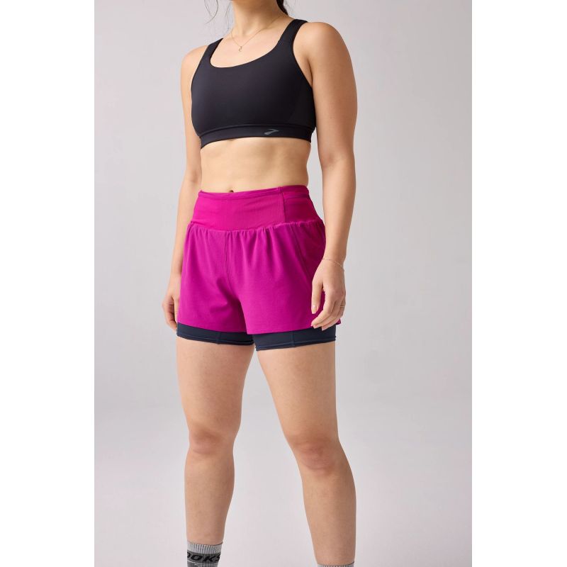 High Point Women's 3″ 2-in-1 Short 2.0 Running Shorts Pink Import z Brooks/Brooks/Spodenki Your Sports Performance