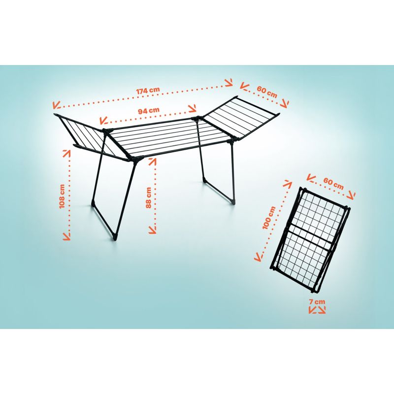 PROMIS SCOPELLO LAUNDRY DRYER, FOLDABLE, BLACK AGD - Produkty/Suszarki łazienkowe i wolnostojące Your Sports Performance