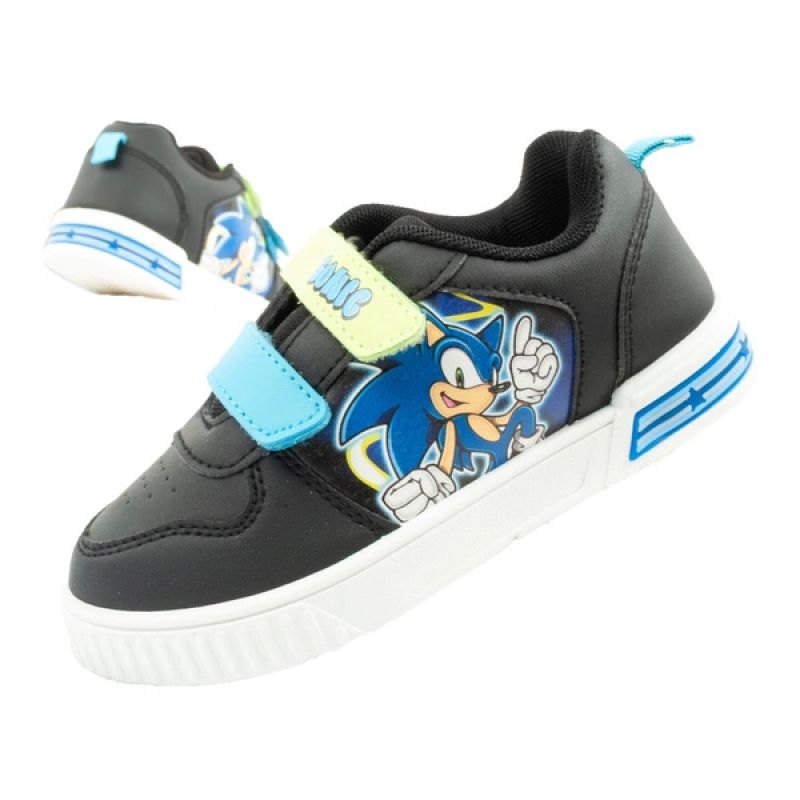 Leomil Sonic children's sports shoes, lightweight sneakers with Velcro, black Leomil