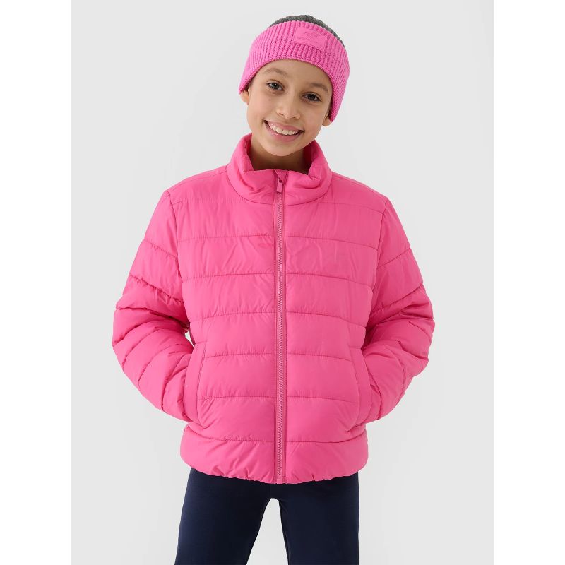 Girls' down jacket with synthetic filling 4F 4FJWSS25TDJAF515-54S *Kategoria tymczasowa Your Sports Performance