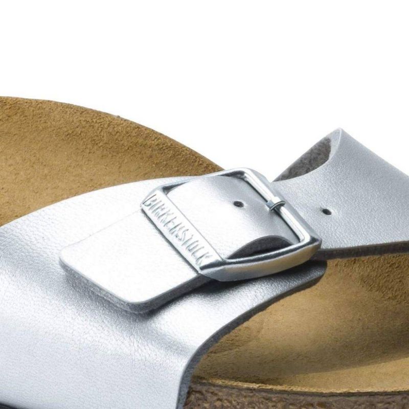 Birkenstock Madrid Birko-Flor Silver Women's Slides Regular Wide (0040411) Footwear/Lifestyle/Brinkenstock/Klapki/chodaki Birkenstock