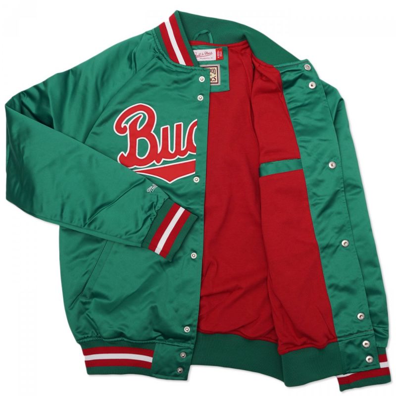 Mitchell &amp; Ness NBA Milwaukee Bucks Lightweight Jacket M STJKMG18013-MBUDKGN Clothing/Lifestyle/Mitchell & Ness Your Sports Performance
