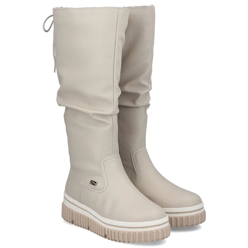 Waterproof women’s platform boots, beige – Rieker Y6370-60