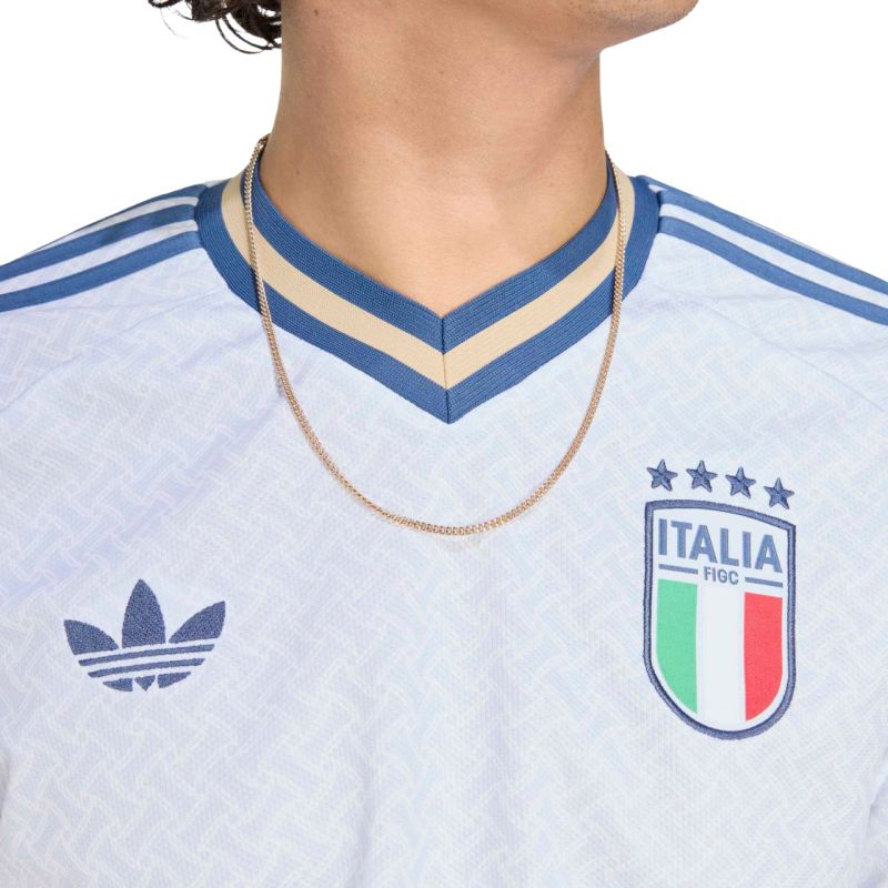 Men's adidas Italy 26 Away Jersey white and blue KC8704