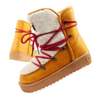 D.Franklin women's winter snow boots, fashionable fur lining, mustard color D.Franklin