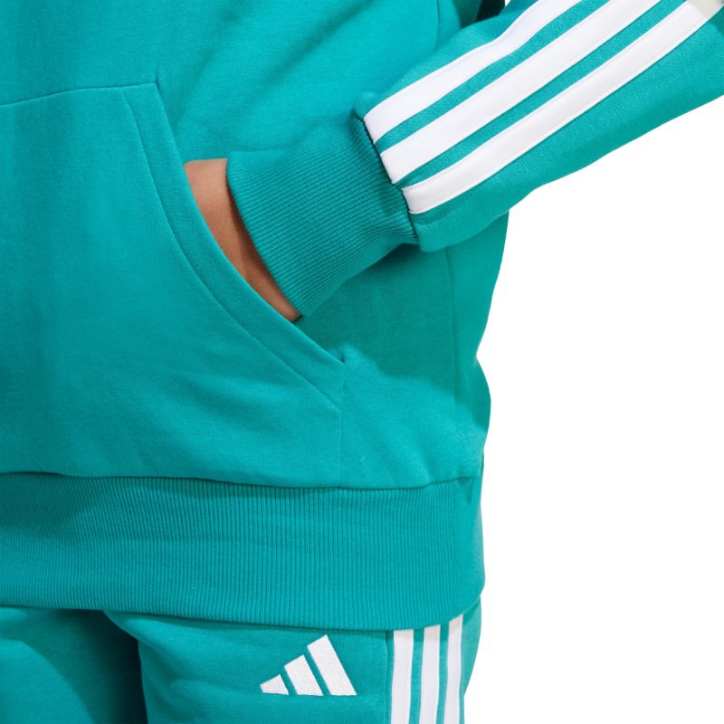 adidas 3 Stripes Fleece Hoodie 225 Turquoise JN2417 In preparation Adidas