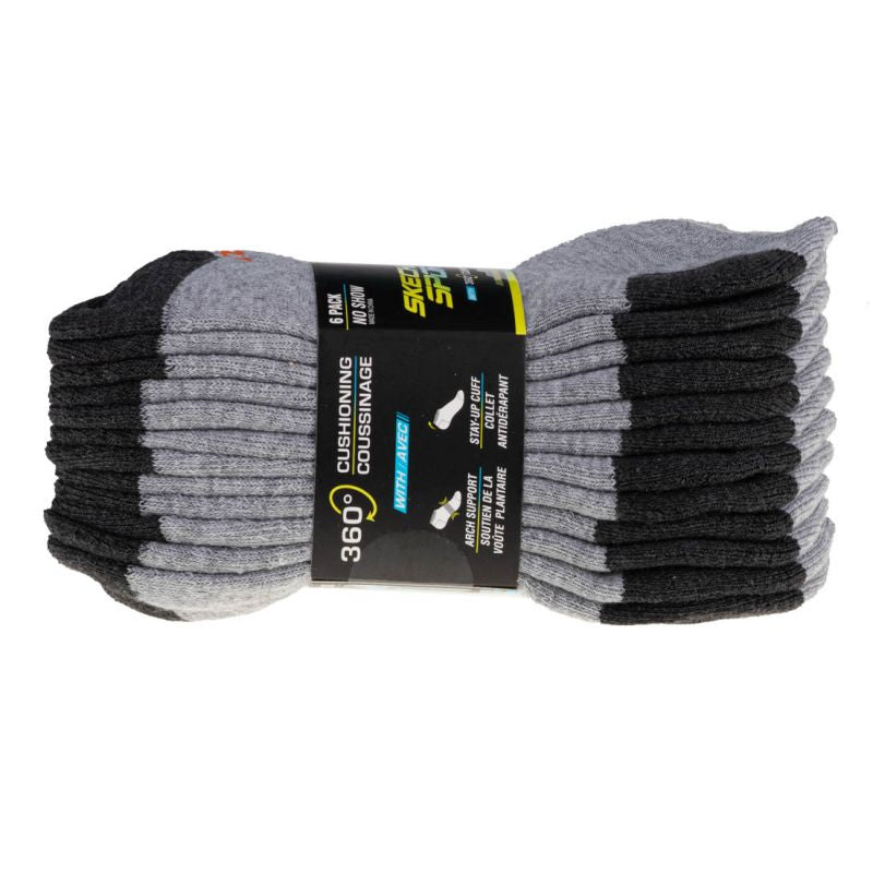 Skechers 6pk No Show Socks S108264-GRY Clothing/Lifestyle/Socks/4F Your Sports Performance