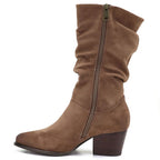 Beige Suede Boots Vinceza 58597