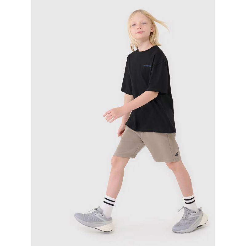Boy's oversize T-shirt with inscription 4F 4FJWSS25TTSHM2184-20S *Kategoria tymczasowa Your Sports Performance