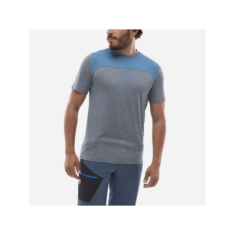MILLET Men's T-Shirt Seneca Heather Ts Ss M Gray Blue