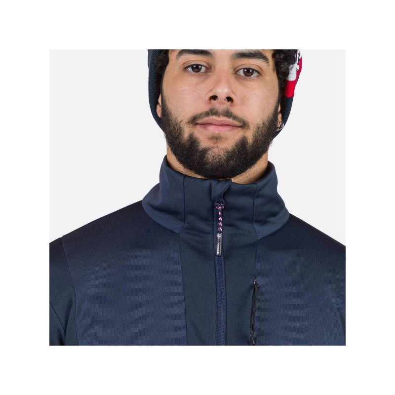 Rossignol Diretta Fleece Fz Navy Blue Sweatshirt Rossignol