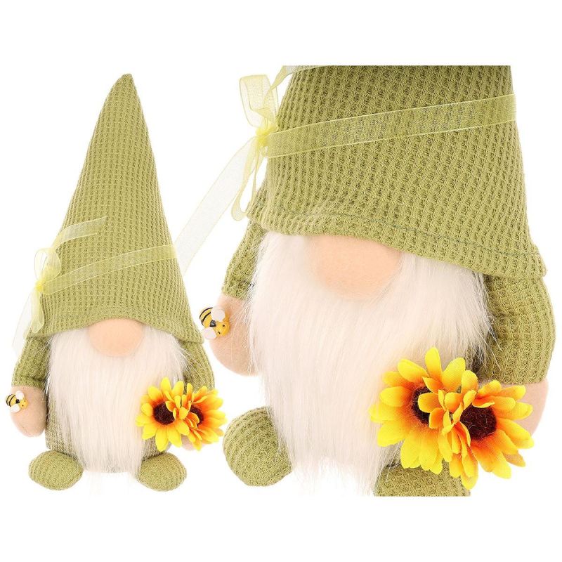 Gnome gnome 20cm green with sunflower spring decoration Home and Garden/Equipment Your Sports Performance