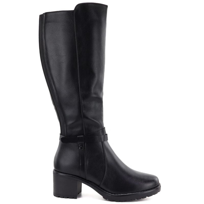 Black women’s heeled boots Potocki SZ12829