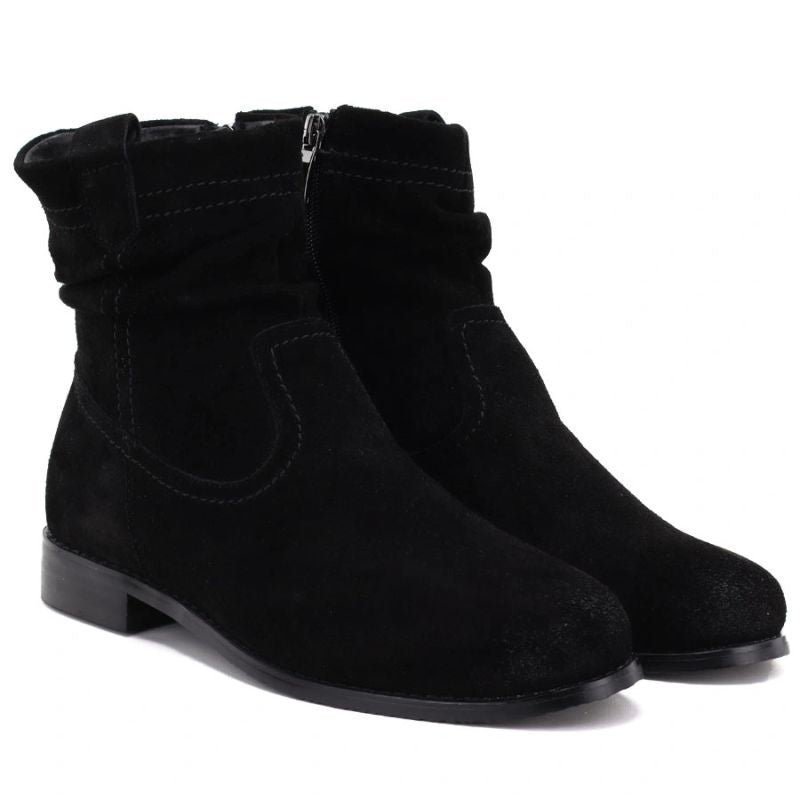 Women’s black unlined leather ankle boots Potocki JE19480
