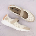 Comfortable Rieker W RKR575A openwork shoes, beige Footwear/Lifestyle/Rieker Your Sports Performance