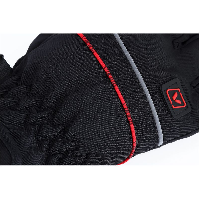 VIKING Kevin Ski Kids Children’s Ski Gloves, Black-Red