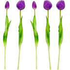BOUQUET OF 5 PURPLE PEONY TULIPS 39 CM LIFE-LIKE SPRING DECORATION Home and Garden/Equipment Your Sports Performance