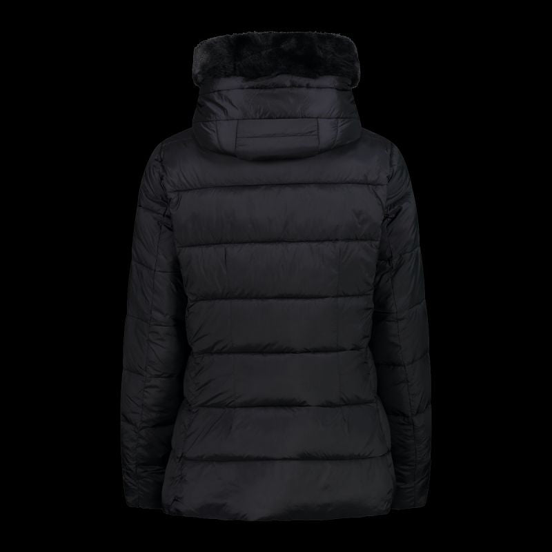 CMP women's winter jacket with hood, sports, insulated, black (34K0036F/U901) CMP