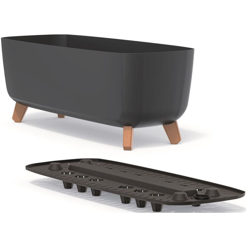 GRACIA CASE FLOWER POT 58x24CM ANTHRACITE Home and Garden/Garden Your Sports Performance